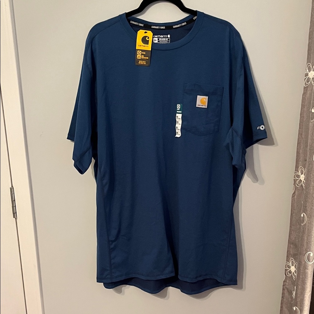 Carhartt Force Men's Deep Blue Short Sleeve Tee